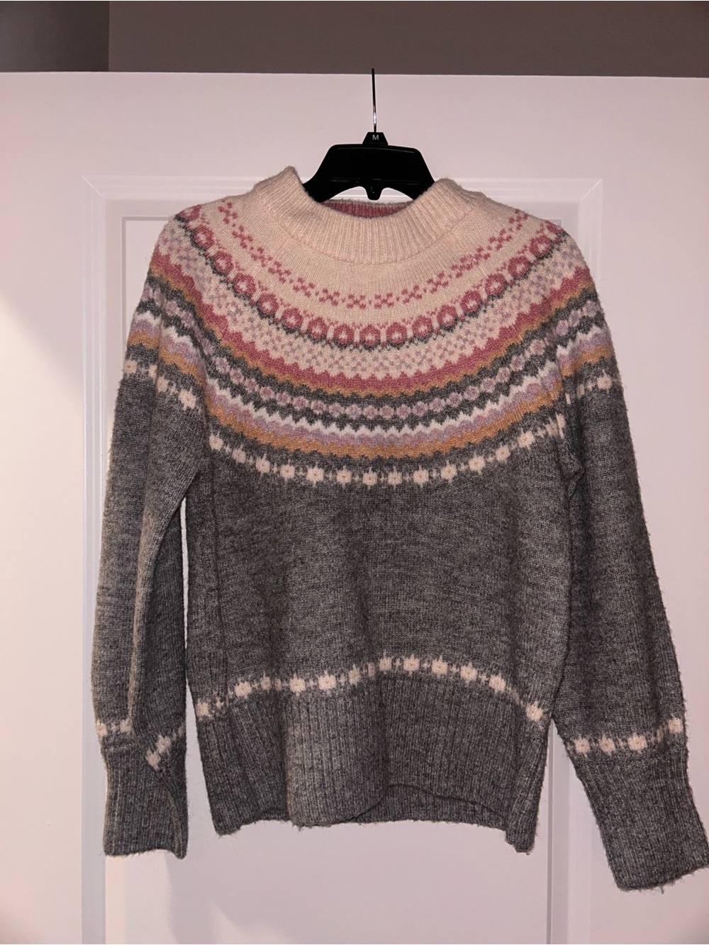 Cupcake Pink & Cream Fair Isle Sweater